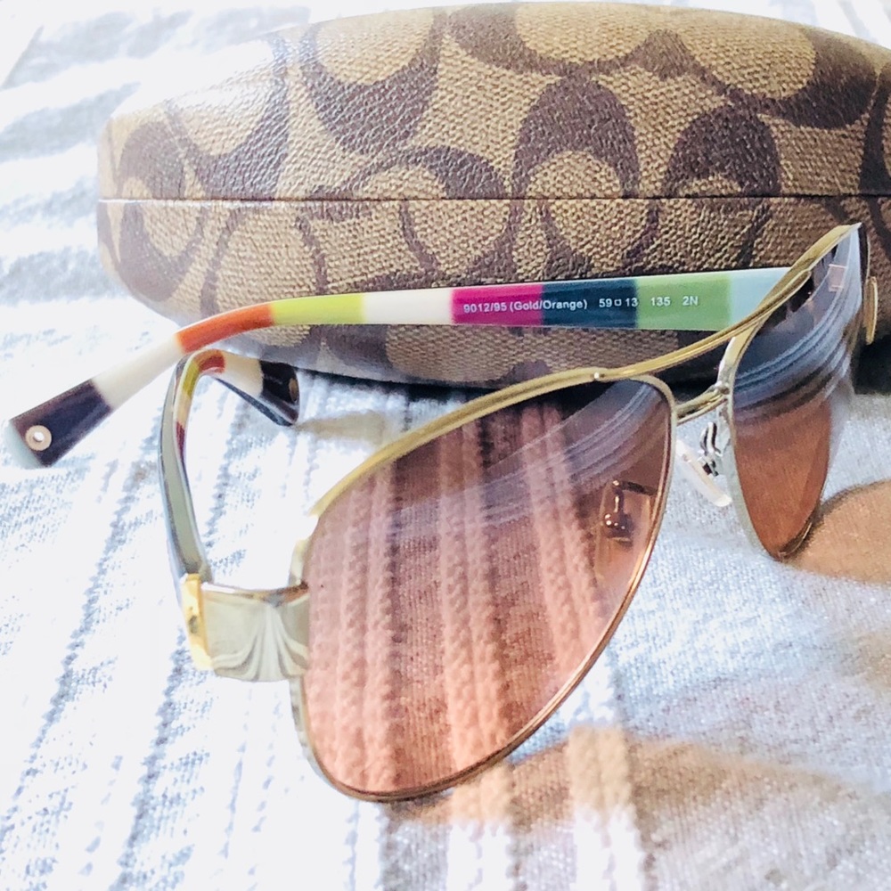 Coach “Kristina” aviator style sunglasses